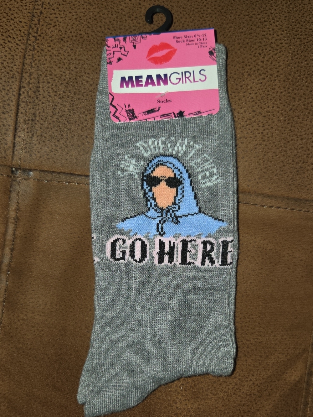 Mean Girls Grey Graphic Crew Socks